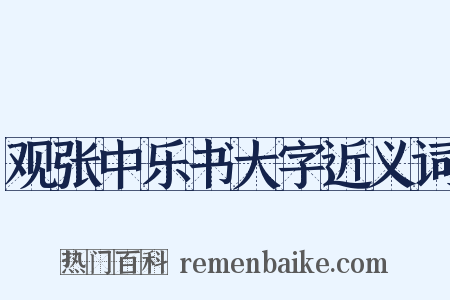 观张中乐书大字近义词是什么意思的图片
